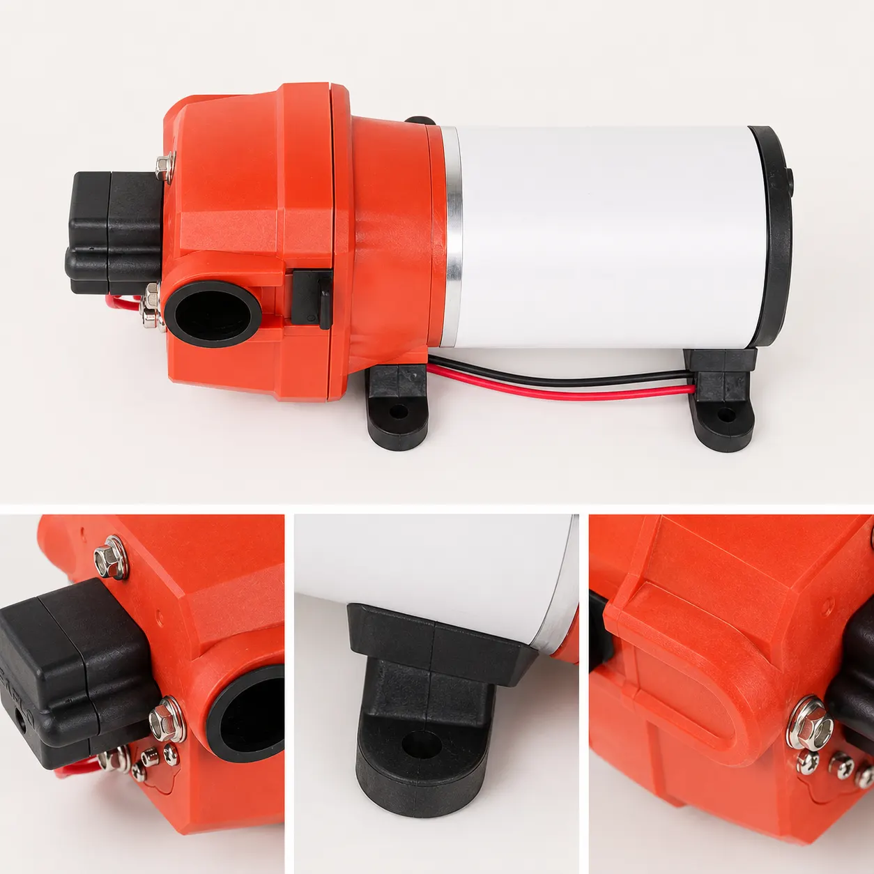 12V Diaphragm Pump and included accessories